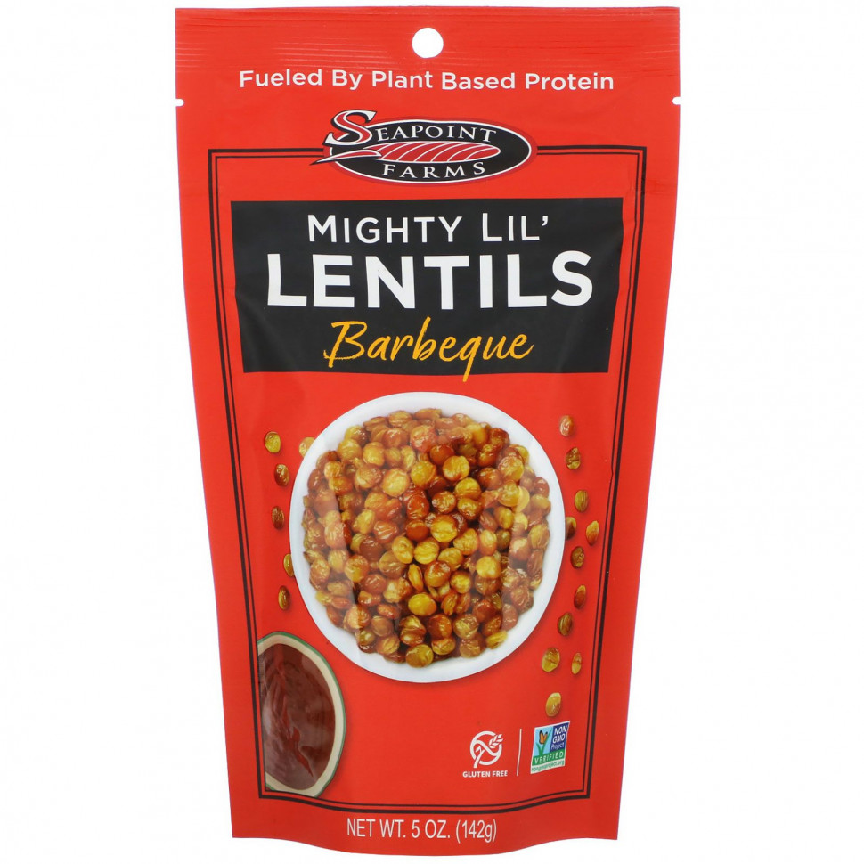   Seapoint Farms, Mighty Lil' Lentils, Barbecue, 5 oz (142 g)    -     -,    