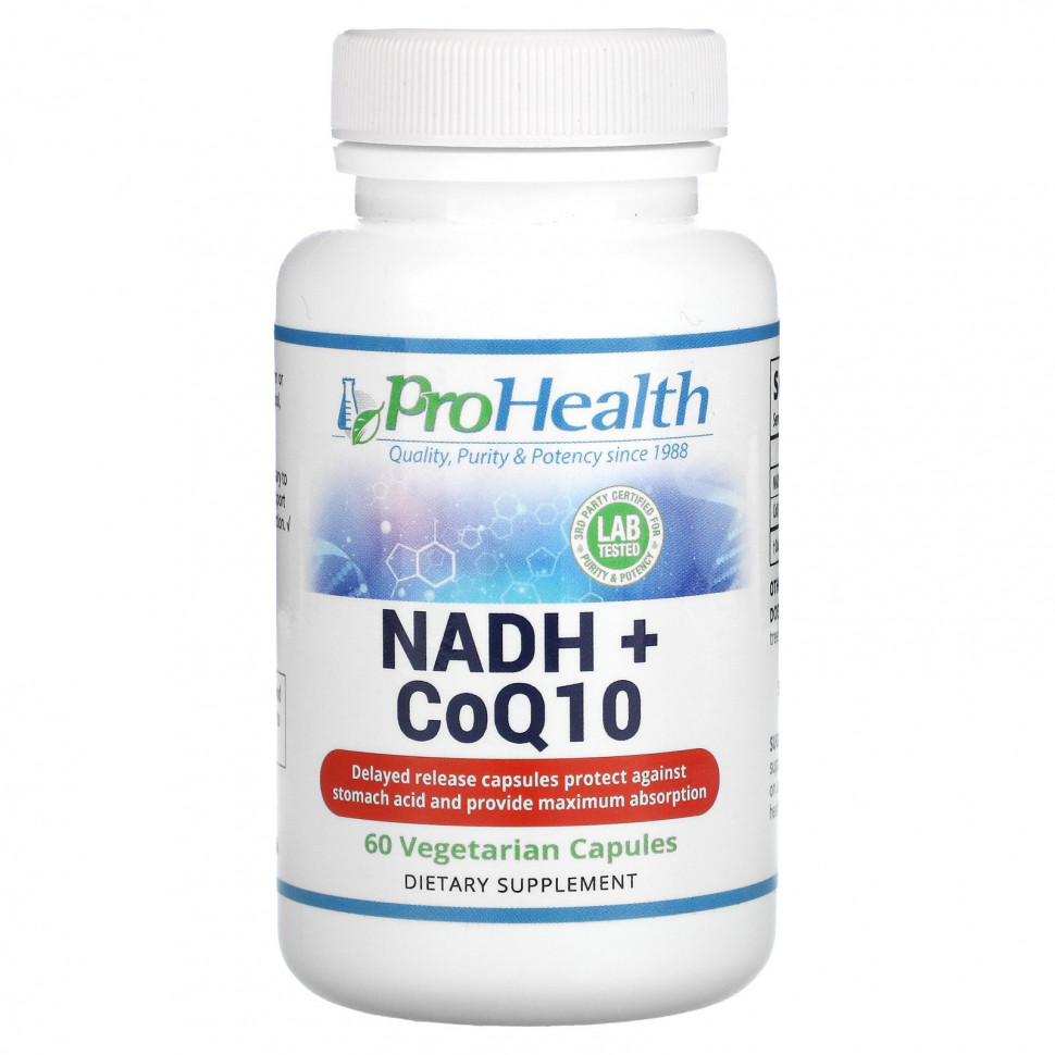   ProHealth Longevity, NADH + CoQ10`` 60      -     -,    