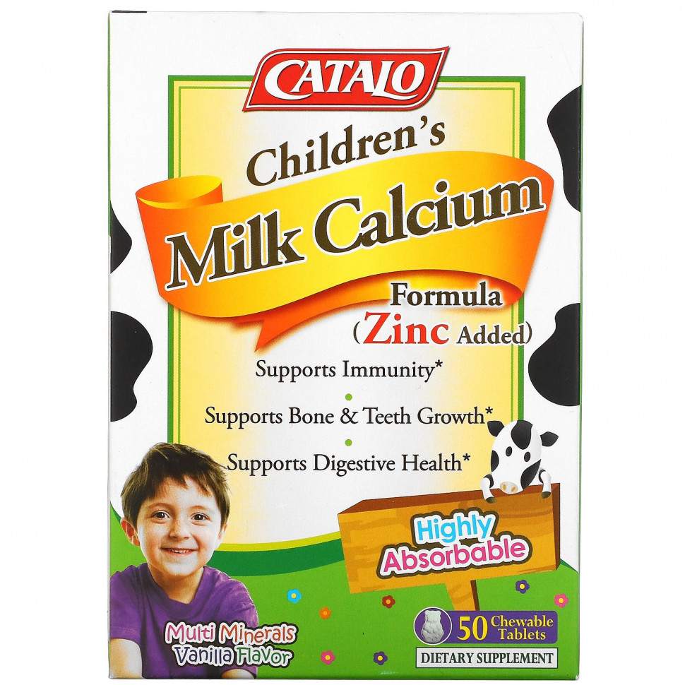   Catalo Naturals, Children's Milk Calcium Formula, , 50      -     -,    