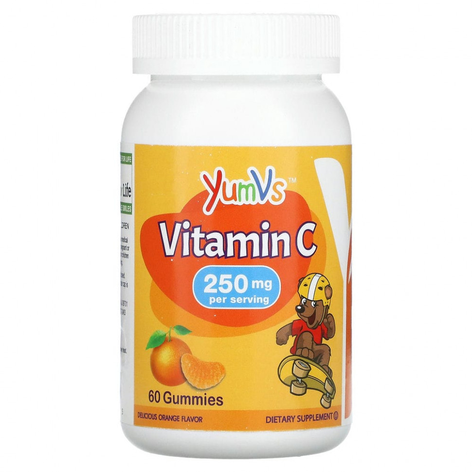   YumV's, Kids, Vitamin C, Delicious Orange, 250 mg, 60 Gummies    -     -,    