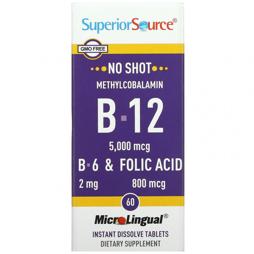   Superior Source,  ( B-12),  B-6   , 60   MicroLingual    -     -,    