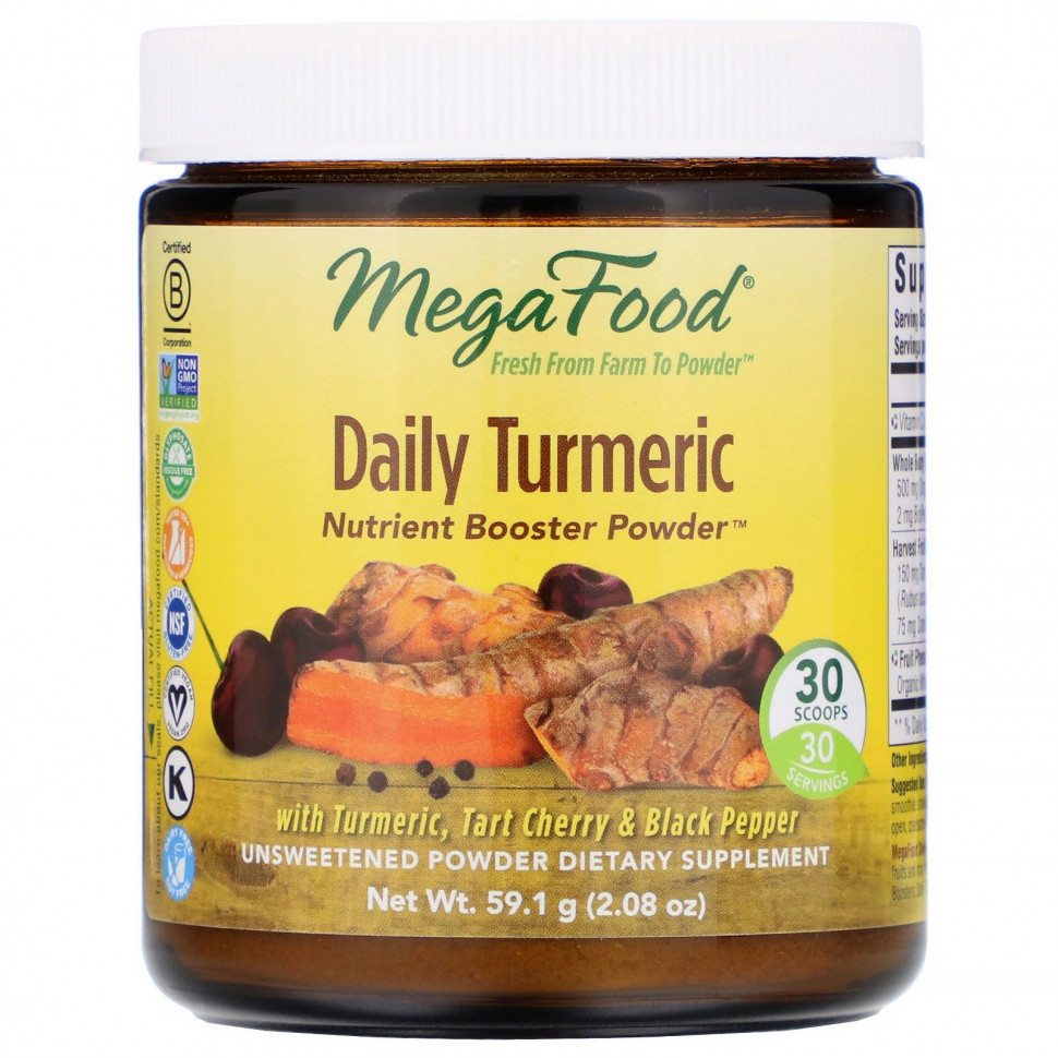   MegaFood, Daily Turmeric,    ,  , 59,1  (2,08 )    -     -,    