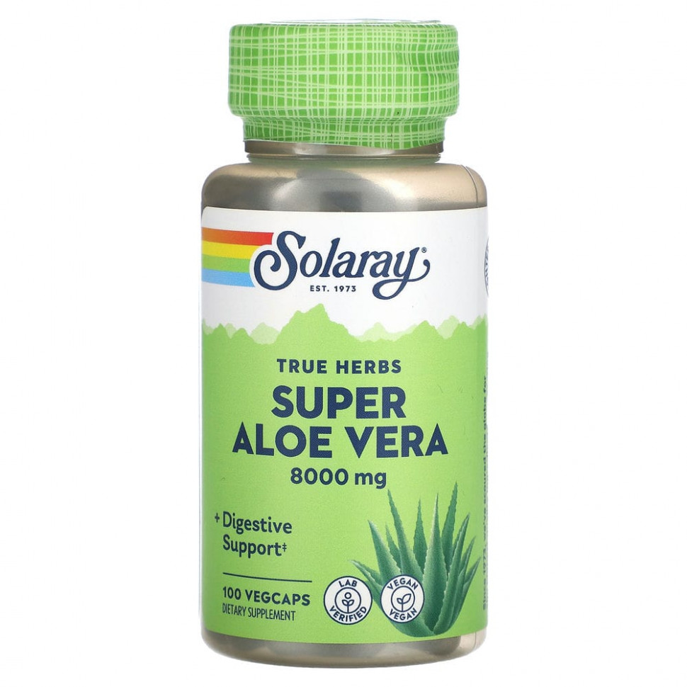   Solaray, True Herbs Super Aloe Vera, 8000 , 100      -     -,    