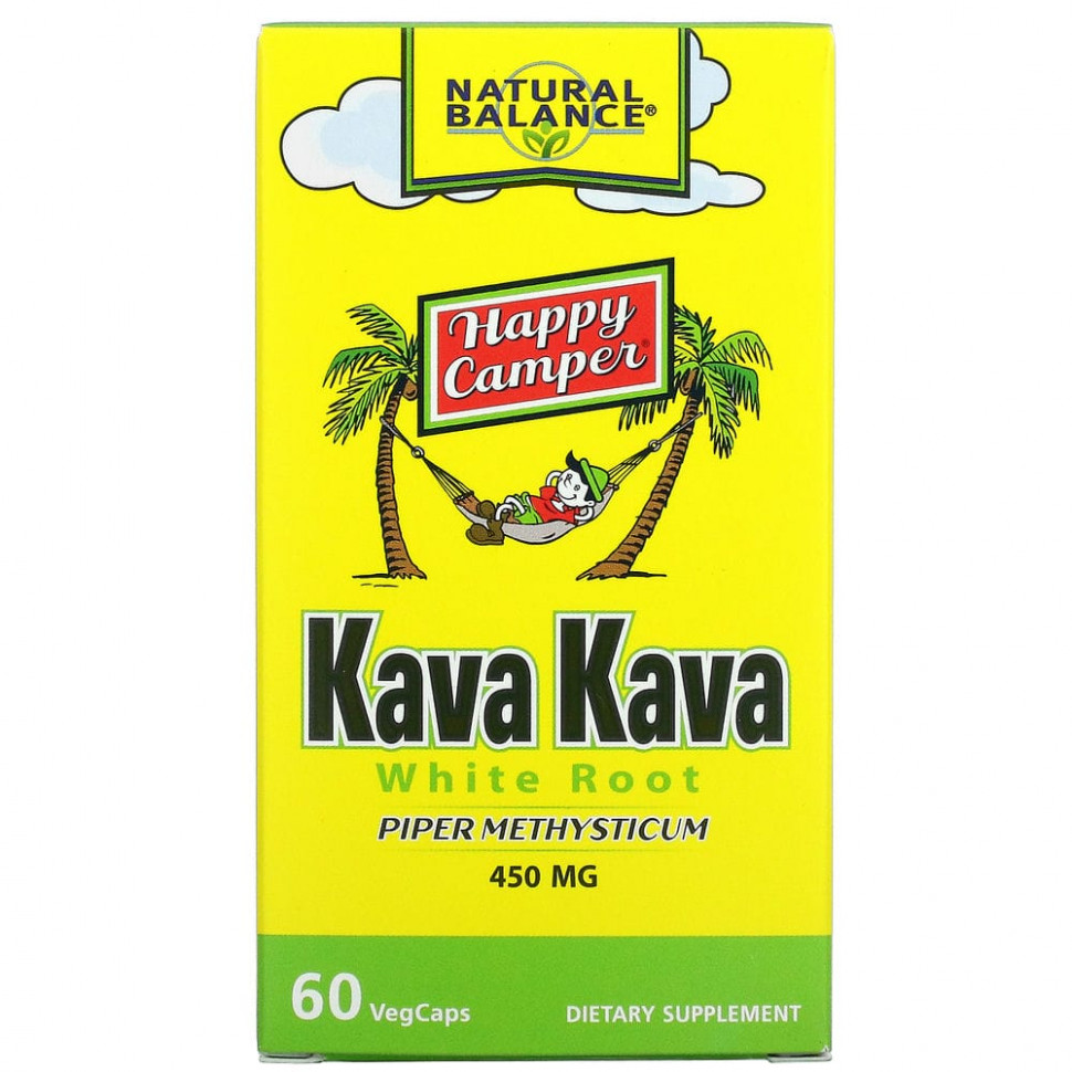   Natural Balance, Kava Kava White Root, 450 mg, 60 VegCaps    -     -,    