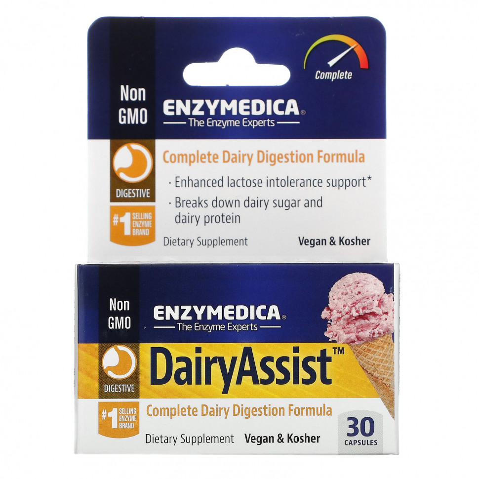   Enzymedica, DairyAssist, 30     -     -,    