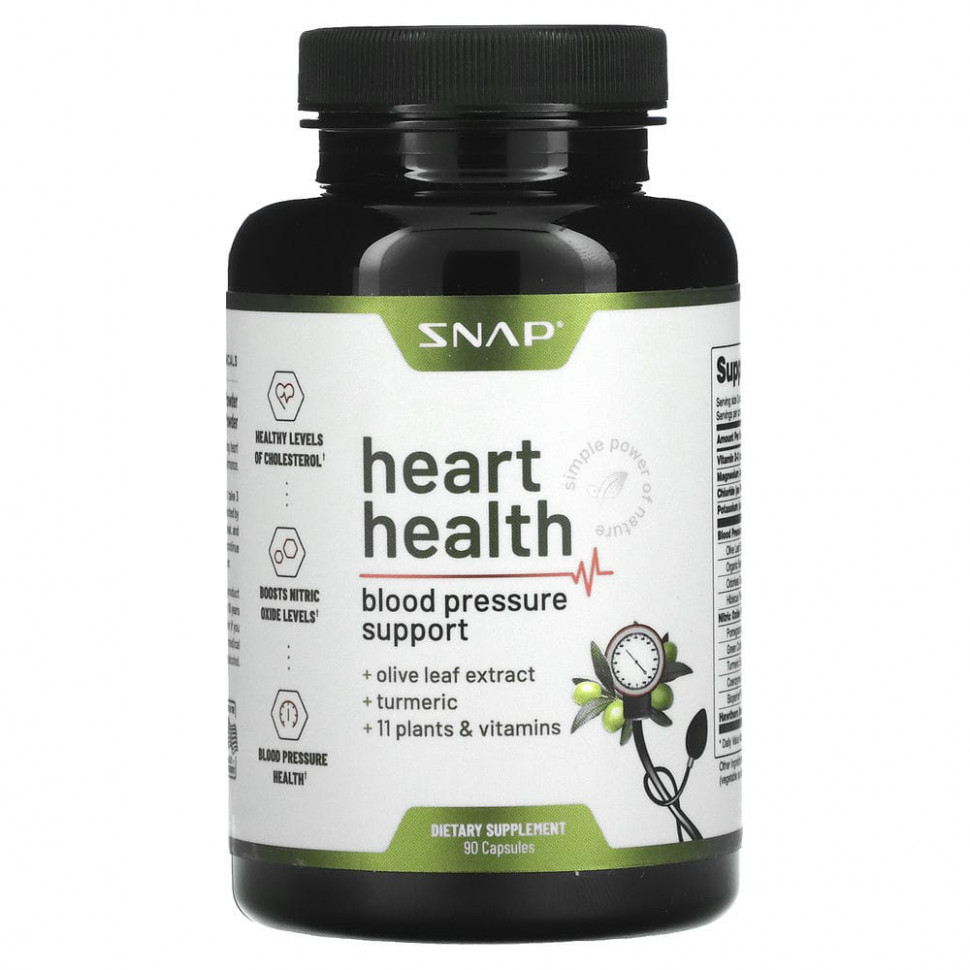   Snap Supplements, Heart Health`` 90     -     -,    