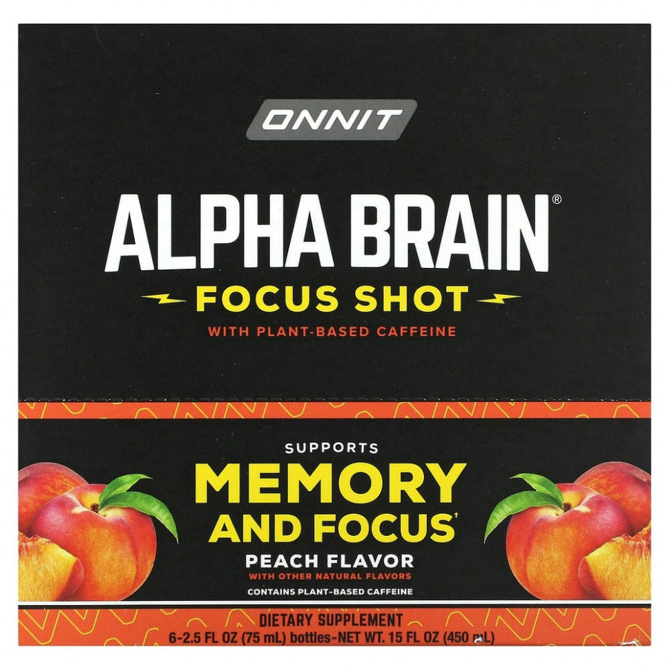   Onnit, Alpha Brain Focus Shot, , 6   75  (2,5 . )    -     -,    