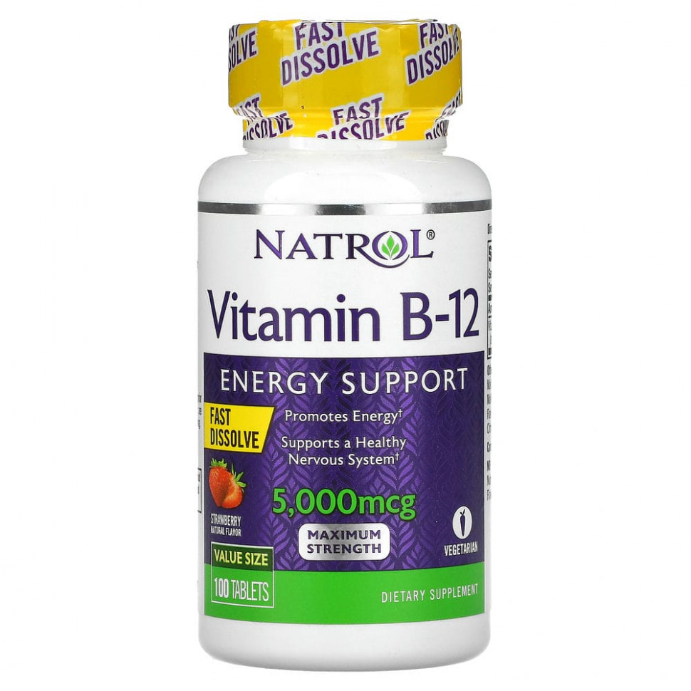   Natrol,  B12, ,  , , 5000 , 100     -     -,    