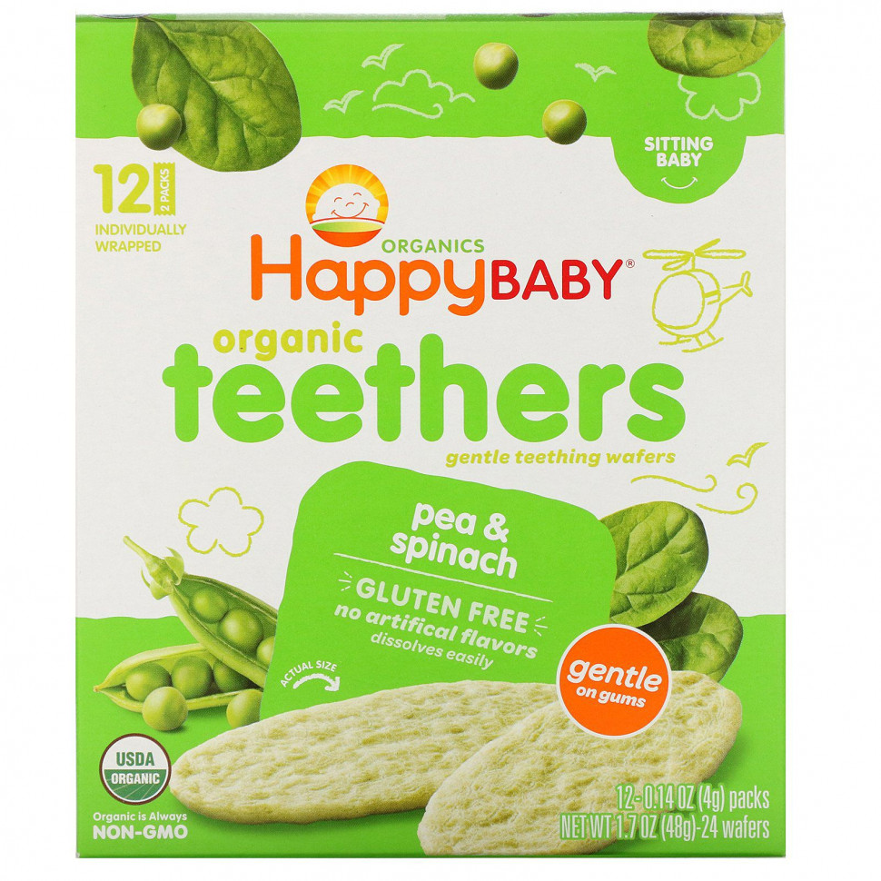   Happy Family Organics, Organic Teethers,        ,   , 12   4  (0,14 )    -     -,    