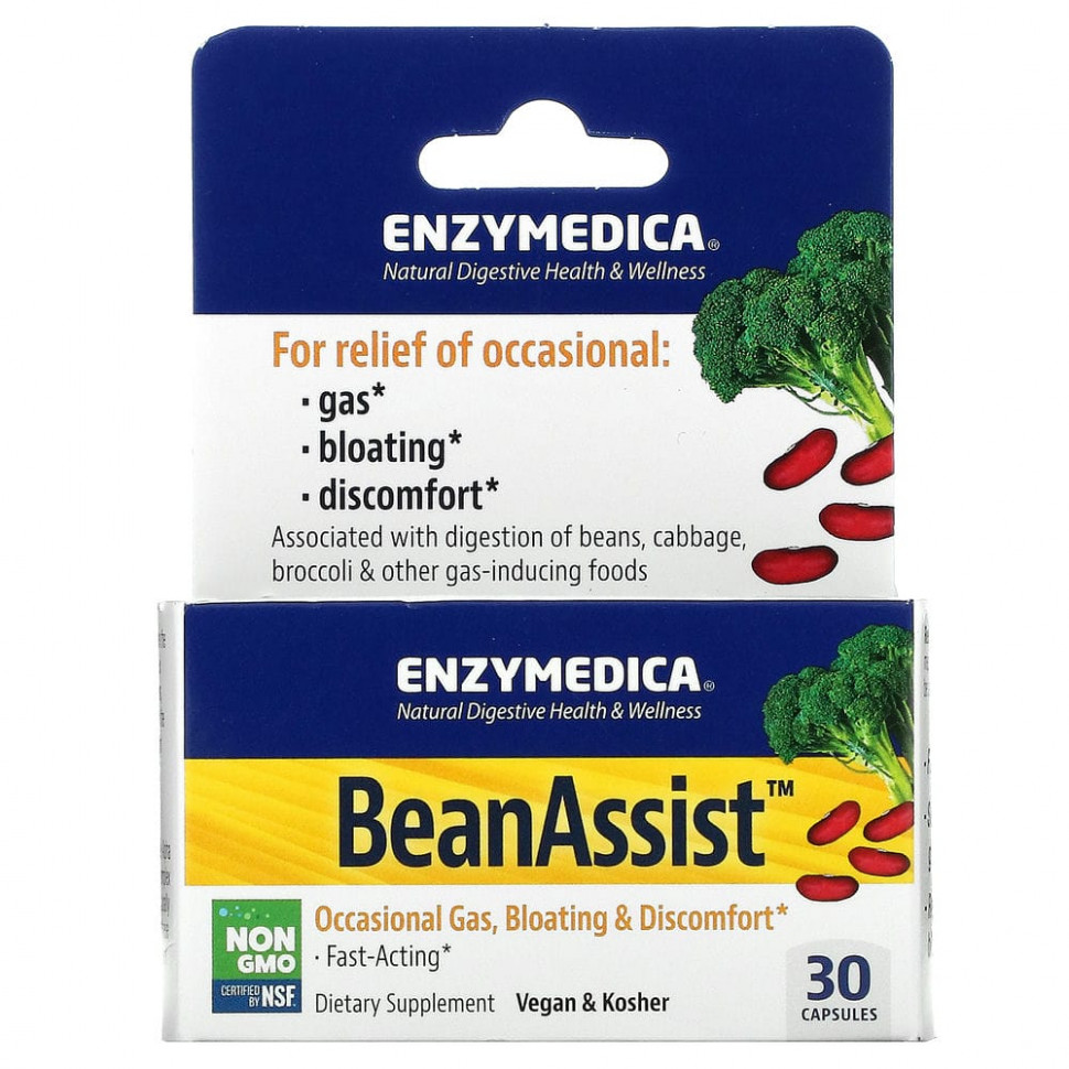   Enzymedica, BeanAssist, 30     -     -,    