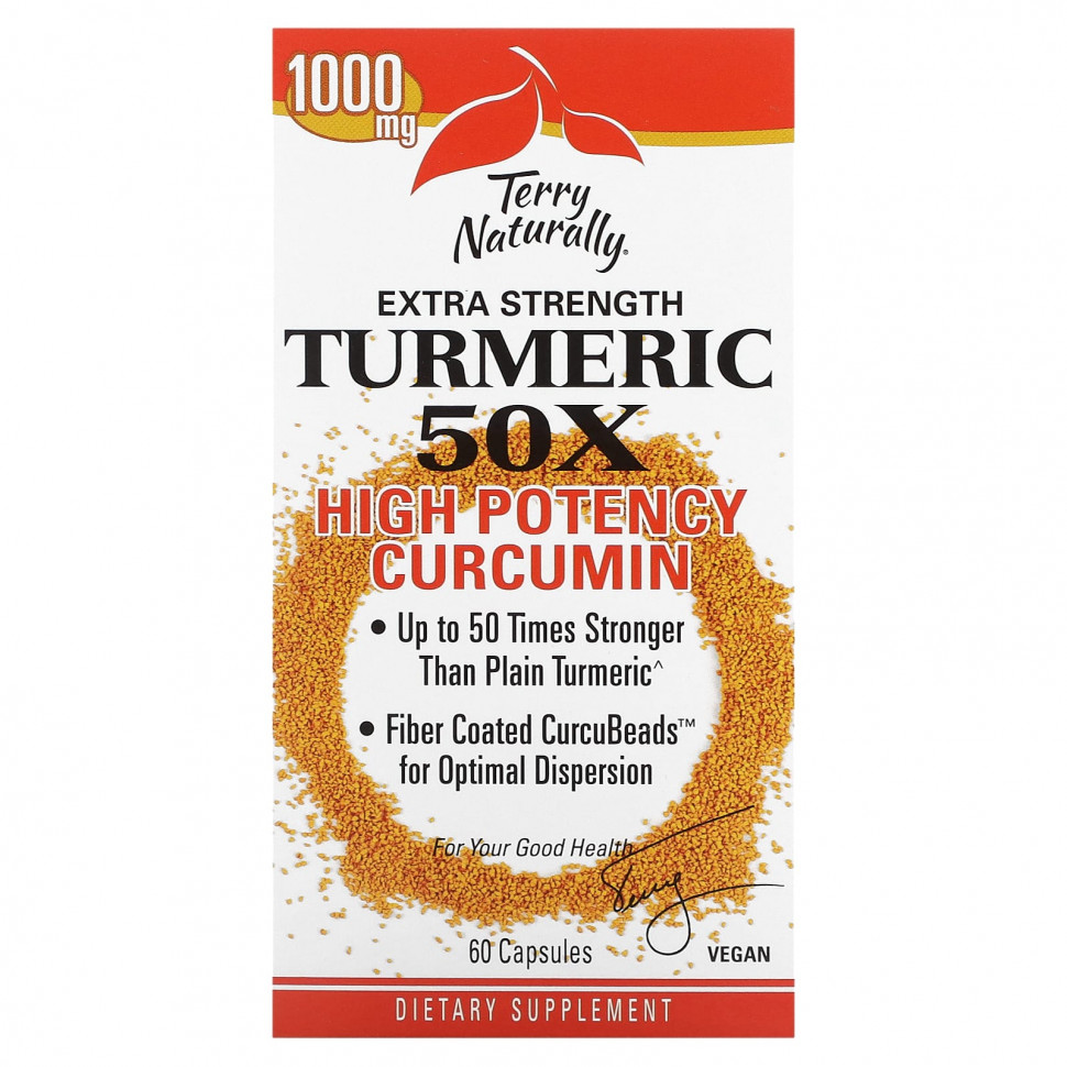   Terry Naturally, Extra Strength Turmeric 50X,  , 1000 , 60     -     -,    