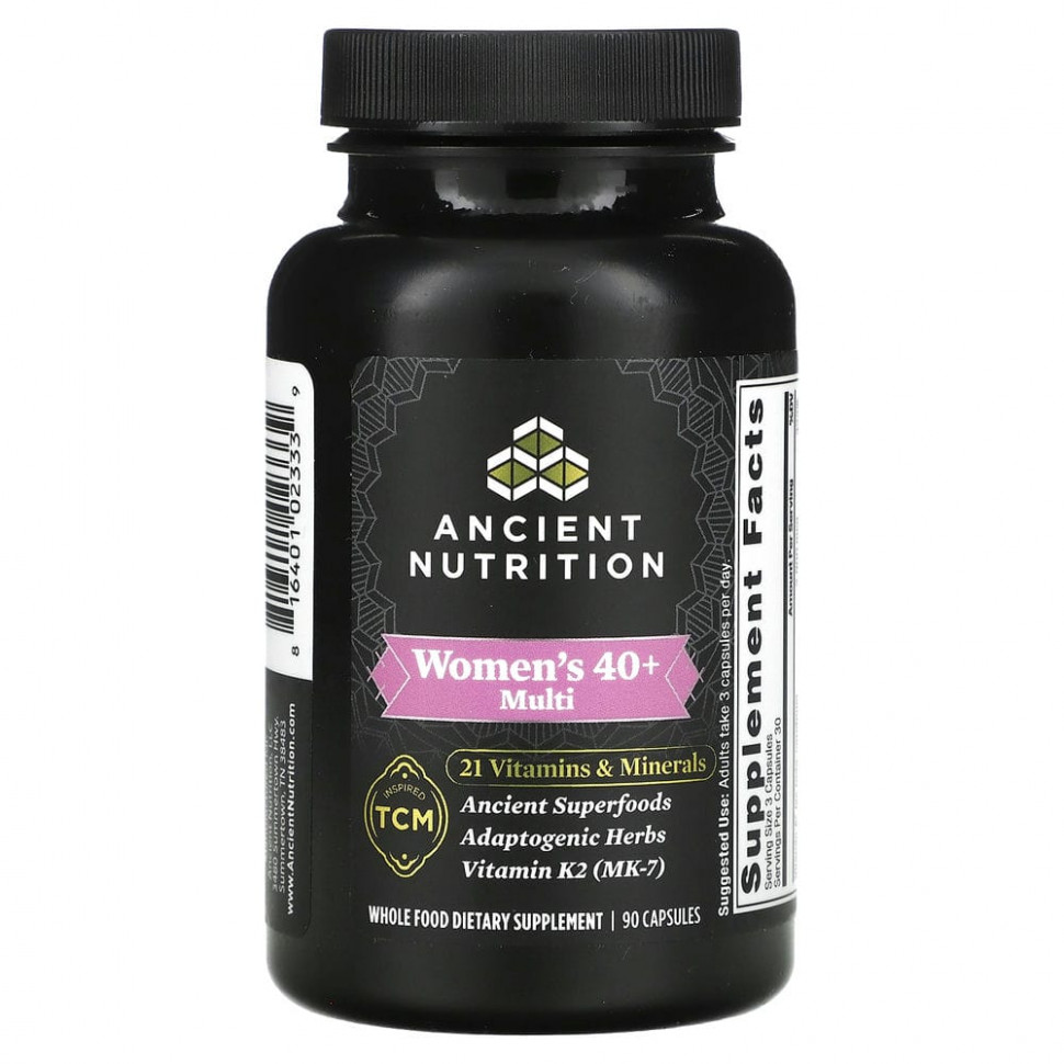   Dr. Axe / Ancient Nutrition, Ancient Multi,    40 , 90     -     -,    