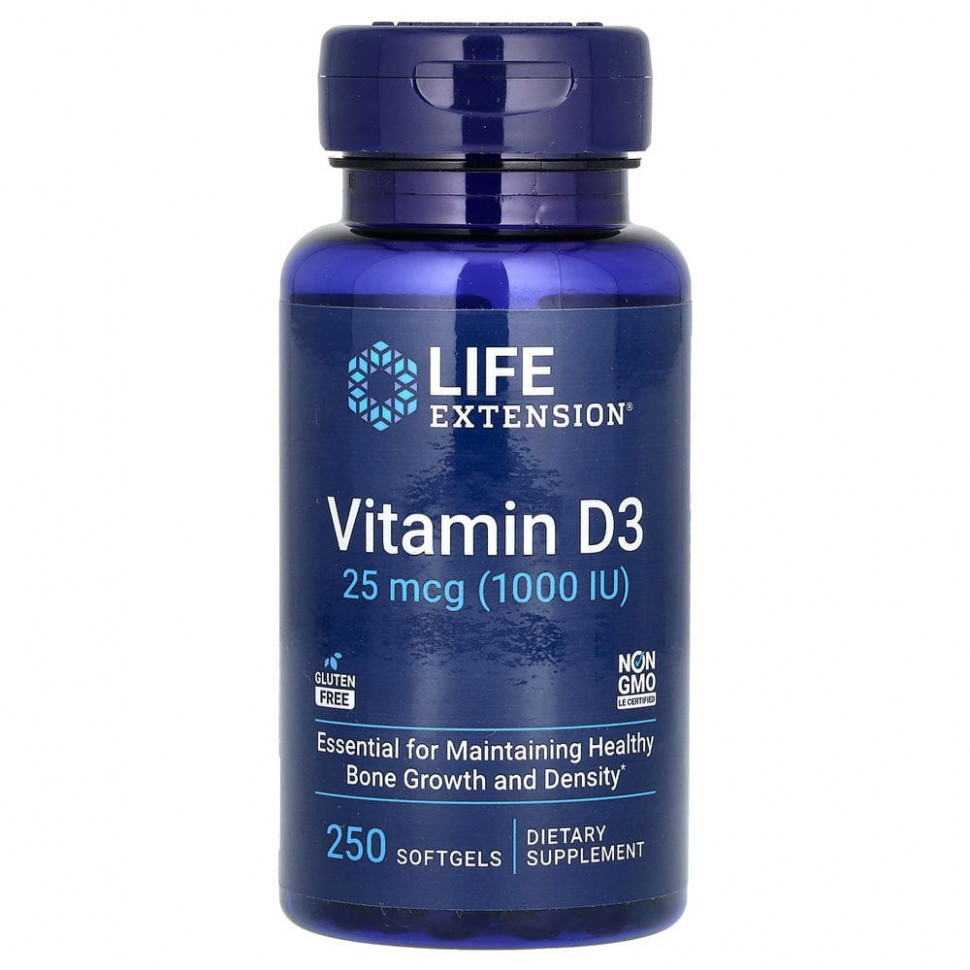   Life Extension,  D3, 25  (1000 ), 250     -     -,    