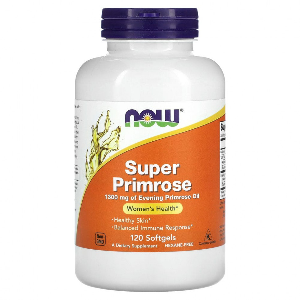   NOW Foods, Super Primrose,   , 1300 , 120     -     -,    