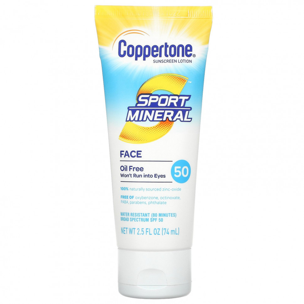   Coppertone, Sport Mineral,  , SPF 50,  , 74  (2,5 . )    -     -,    