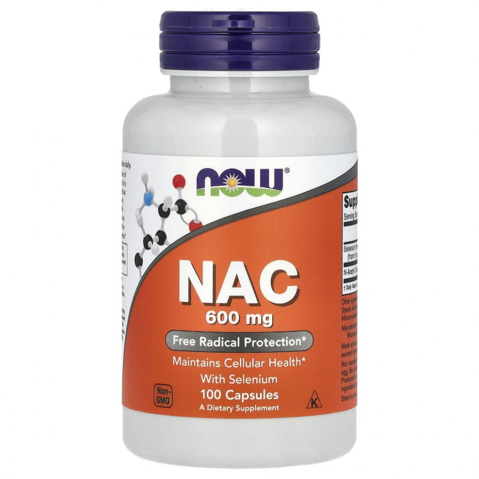   NOW Foods, NAC (N-), 600 , 100      -     -,    