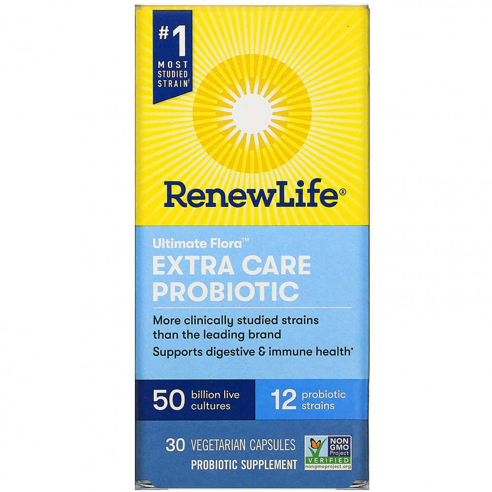   Renew Life, Extra Care, Ultimate Flora     , 50   , 30      -     -,    