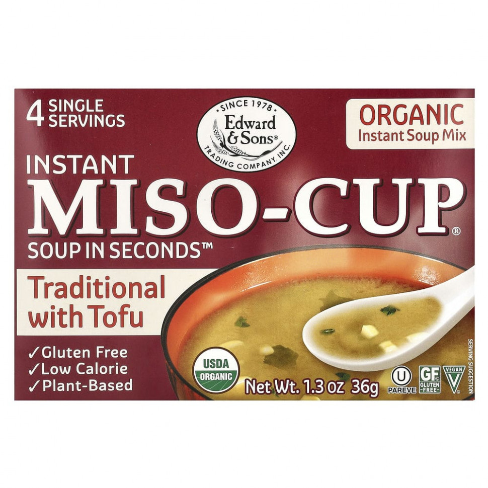   Edward & Sons, Instant Miso-Cup, -  ,    , 4 , 36  (1,3 )    -     -,    