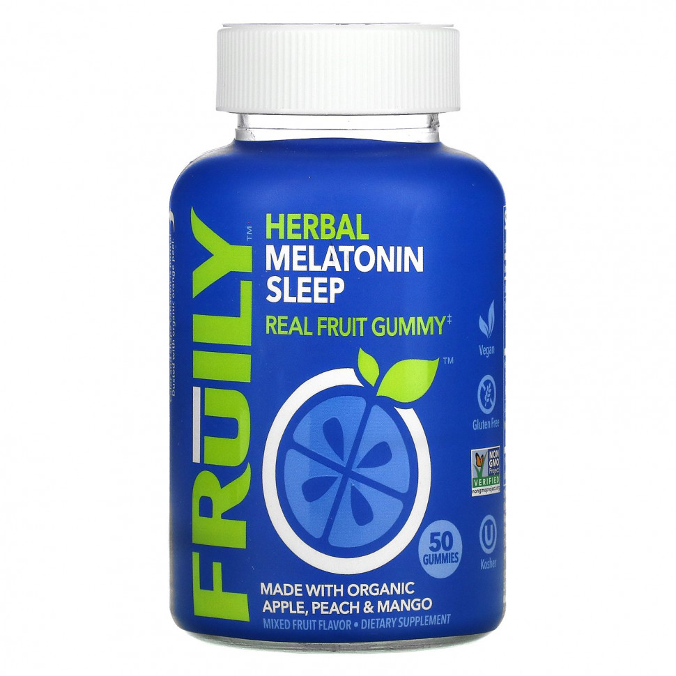   Fruily, Herbal Melatonin Sleep, Mixed Fruit , 50 Gummies    -     -,    