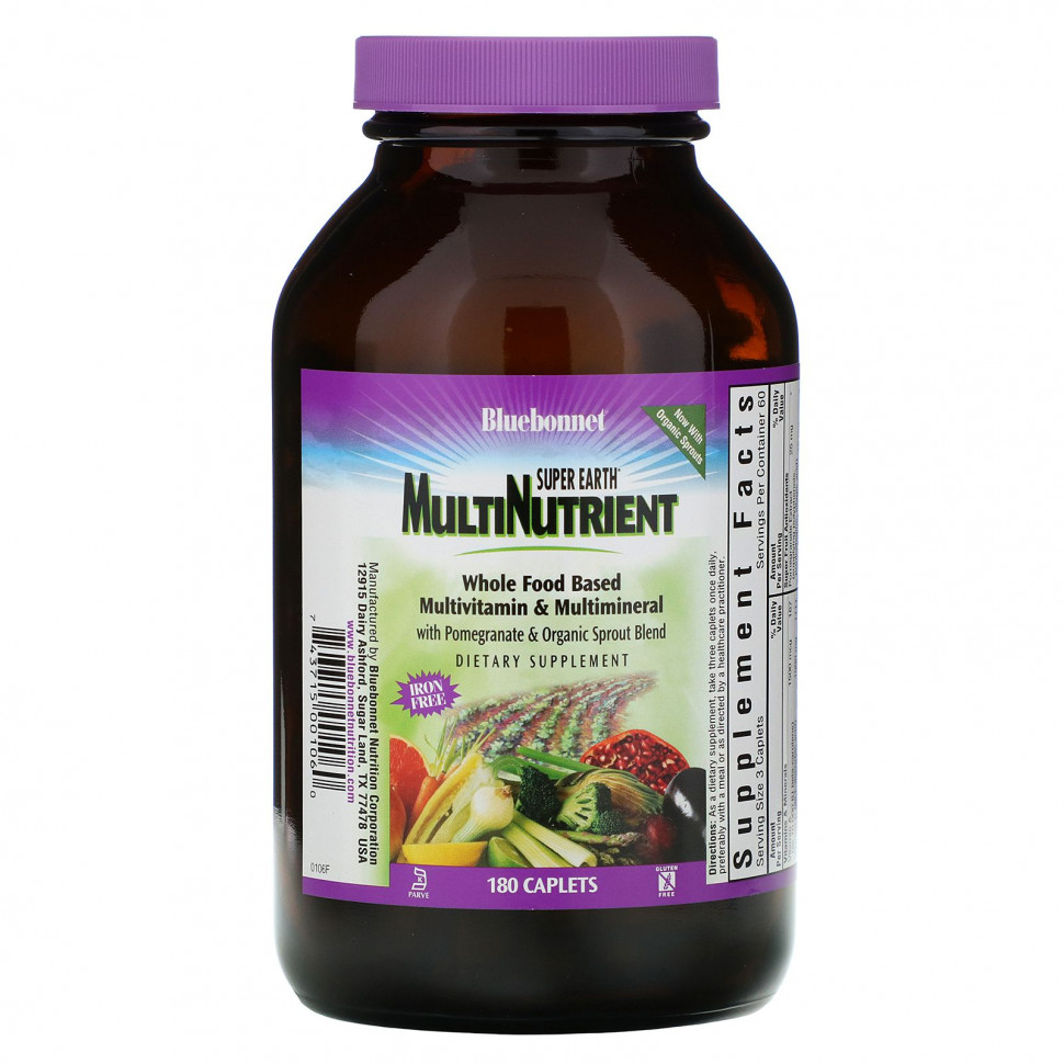   Bluebonnet Nutrition, Super Earth Multinutrient,  , 180      -     -,    