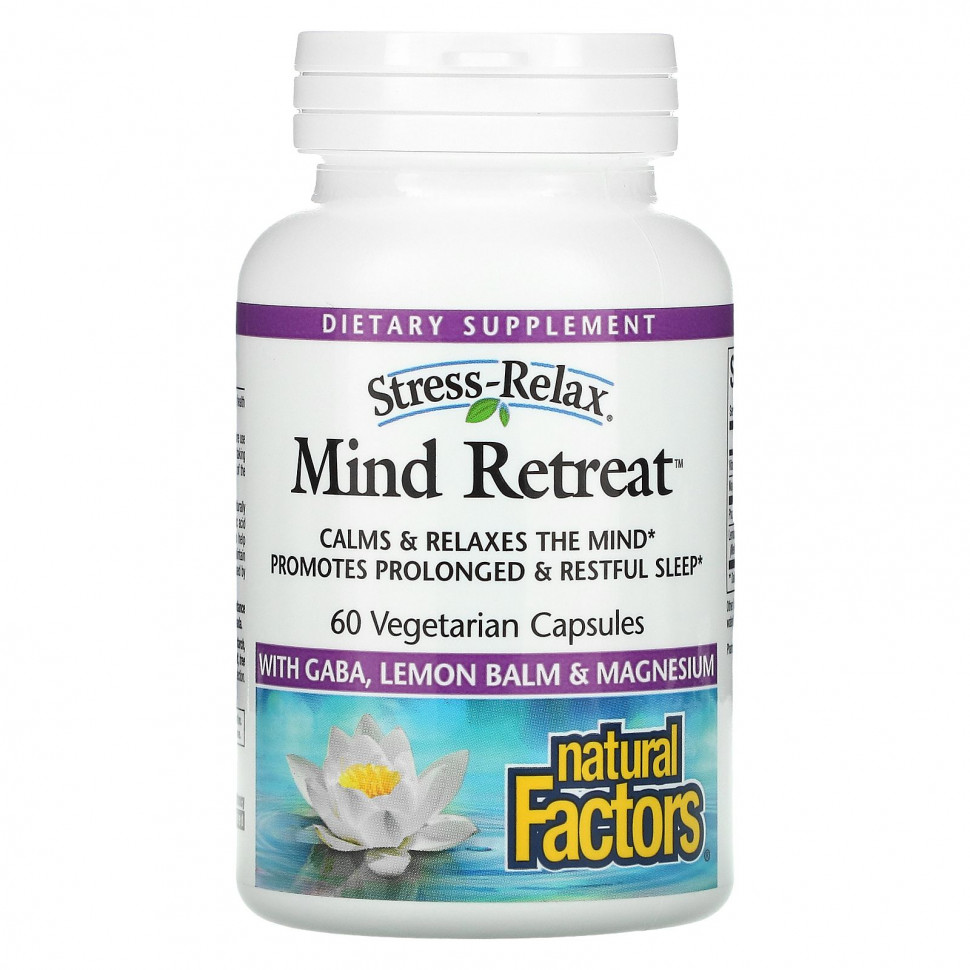   Natural Factors, Stress-Relax, Mind Retreat, 60      -     -,    