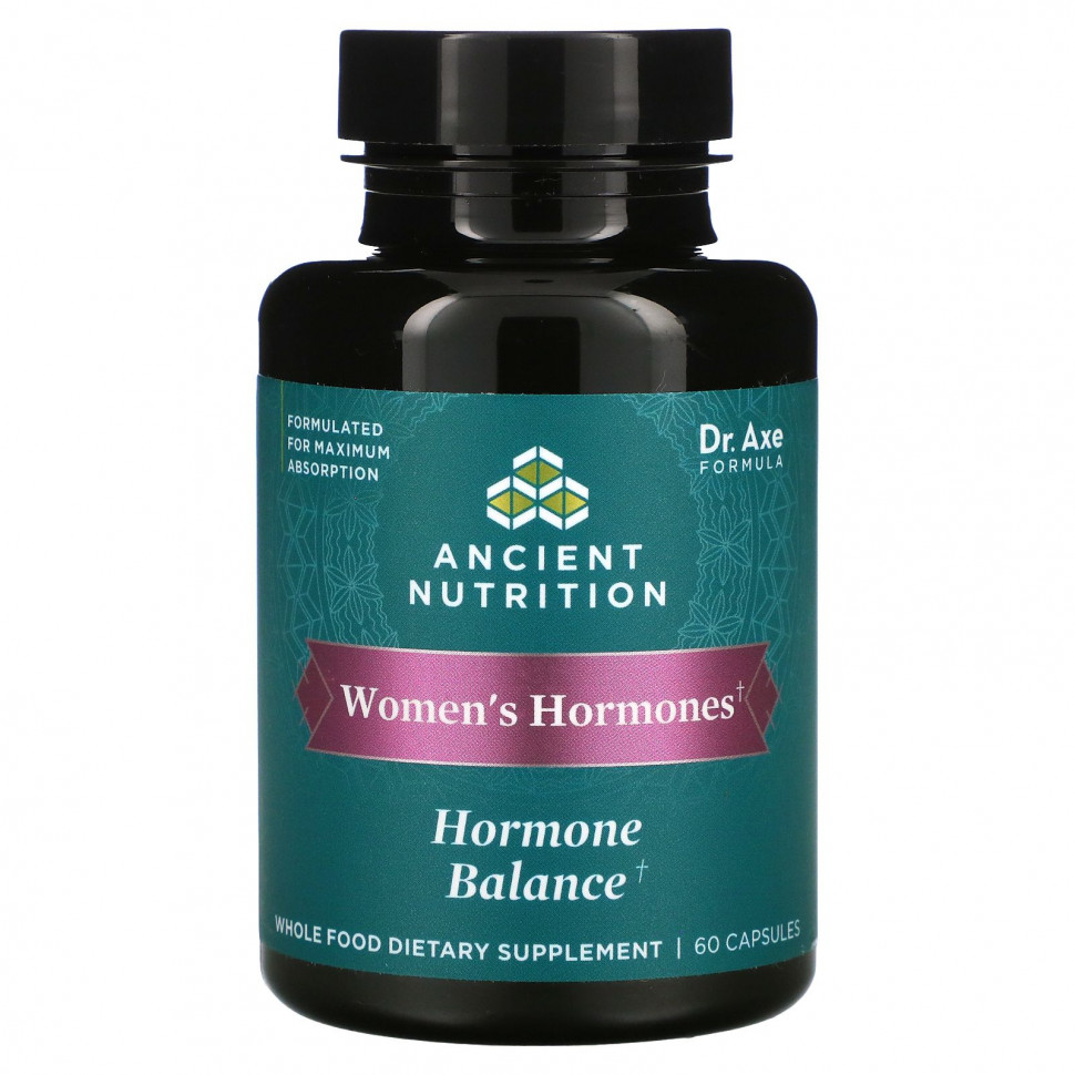   Dr. Axe / Ancient Nutrition, Women's Hormones, Hormone Balance, 60     -     -,    