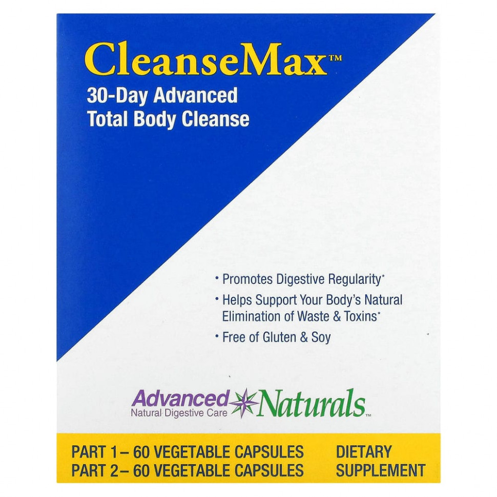   Advanced Naturals, CleanseMax,       30 , 2 , 60        -     -,    