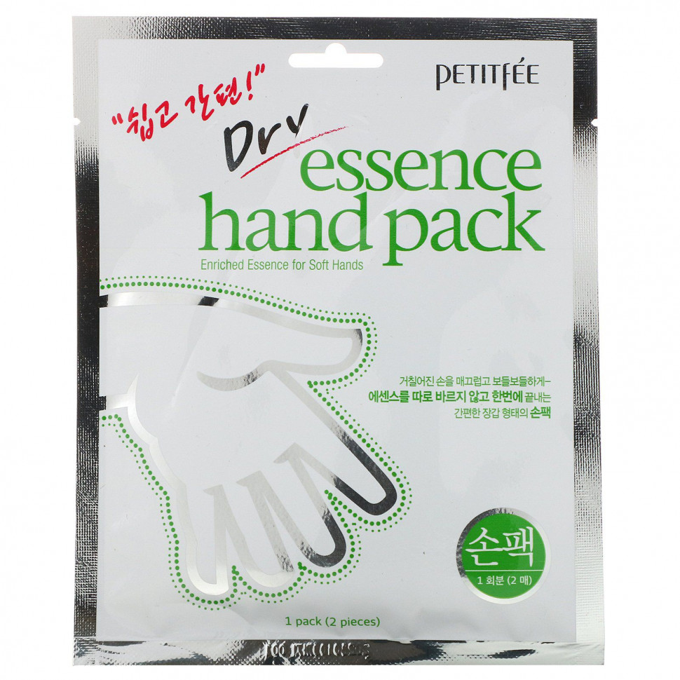   Petitfee, Dry Essence Hand Pack,   , 1     -     -,    