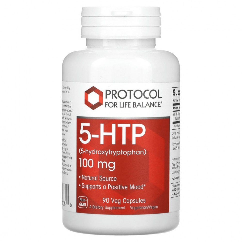   Protocol for Life Balance, 5-HTP, 100 , 90      -     -,    