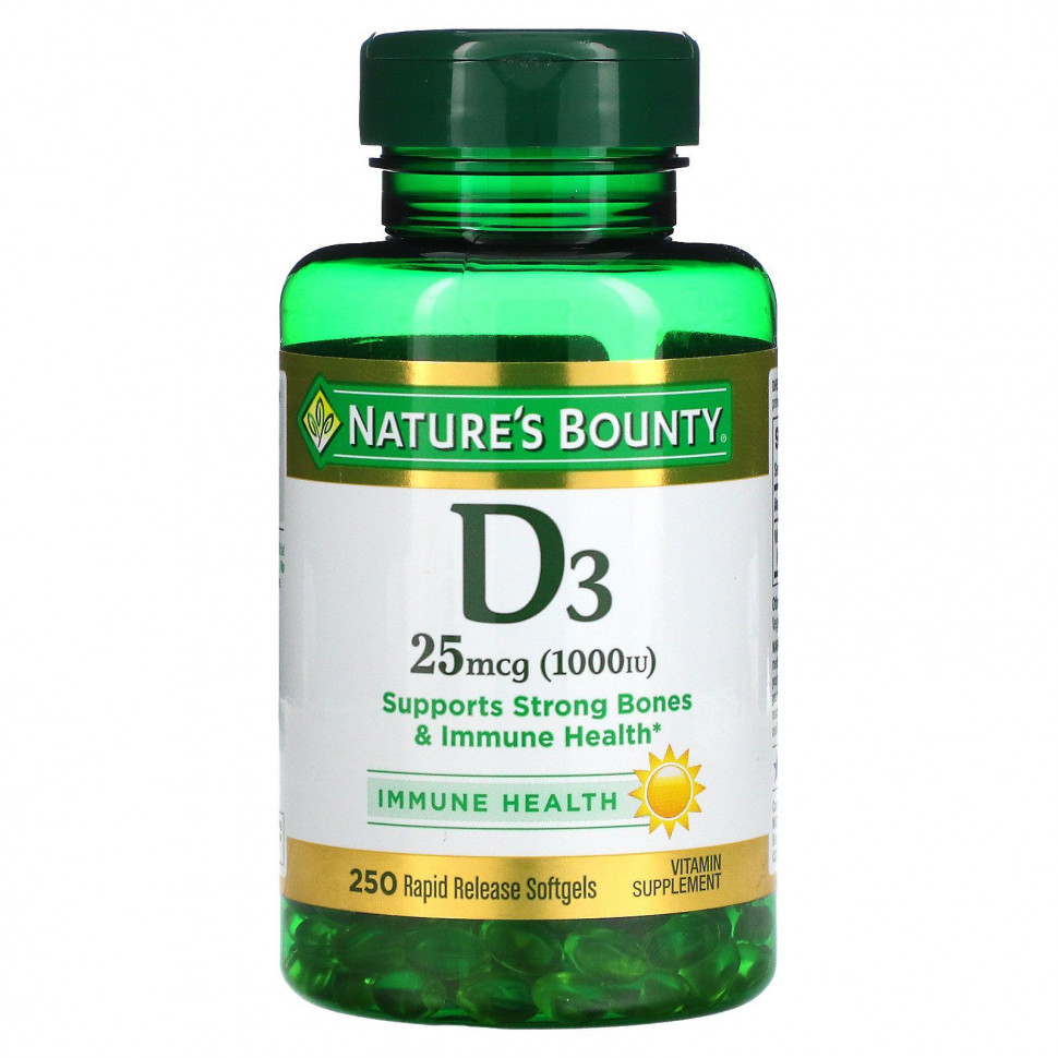   Nature's Bounty, D3, 25  (1000 ), 250        -     -,    