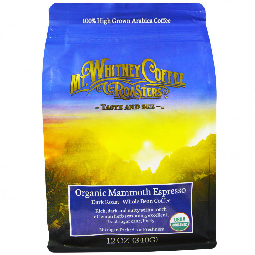   Mt. Whitney Coffee Roasters, Organic Mammoth Espresso,    ,  , 340  (12 )    -     -,    