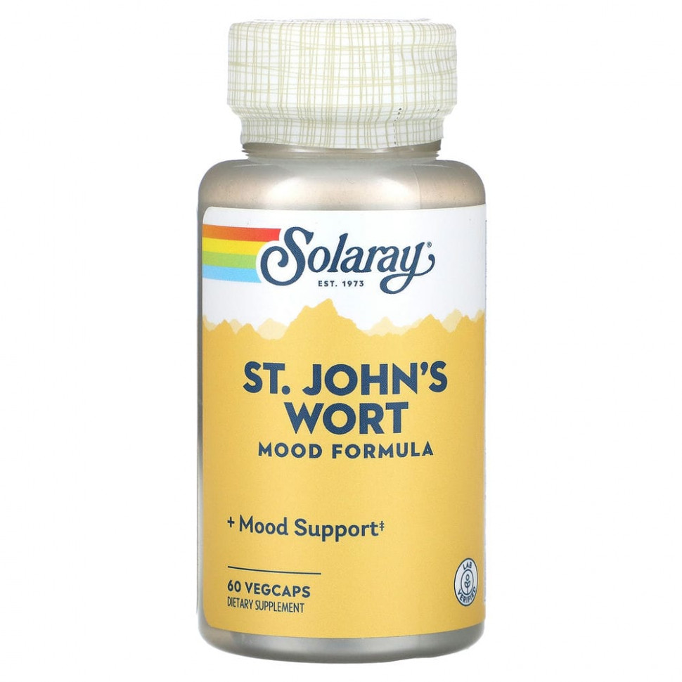   Solaray, St. John's Wort, Mood Formula, 60 VegCaps    -     -,    