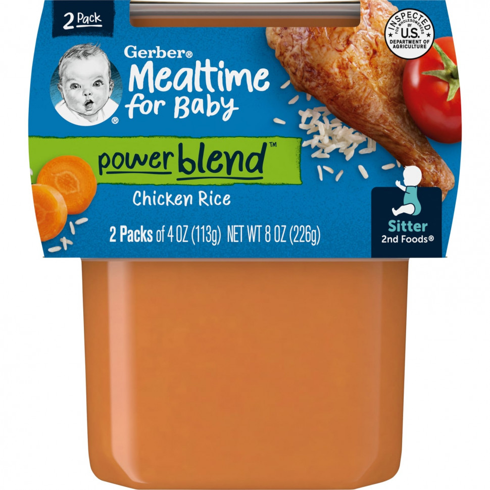   Gerber, Mealtime for Baby,  Power, 2nd Foods,   , 2   113  (4 )    -     -,    