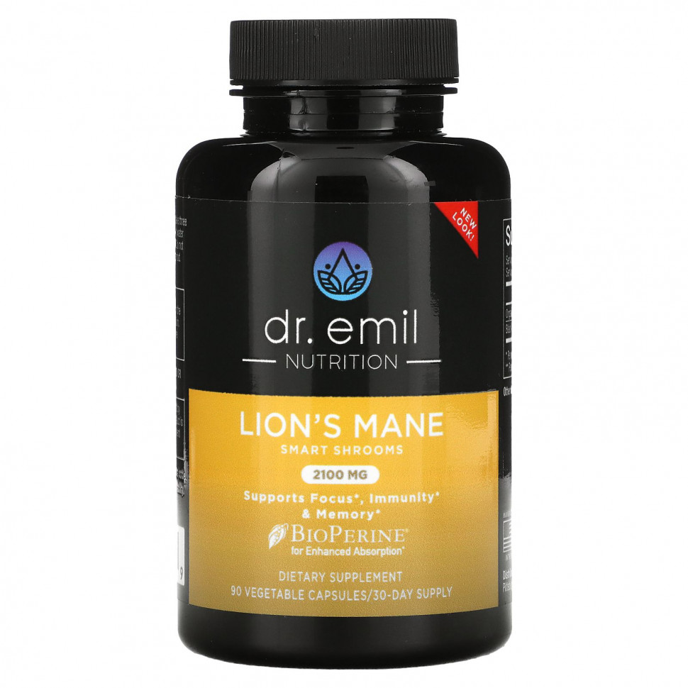   Dr Emil Nutrition, Lion's Mane Smart Shrooms, 2100 , 90      -     -,    