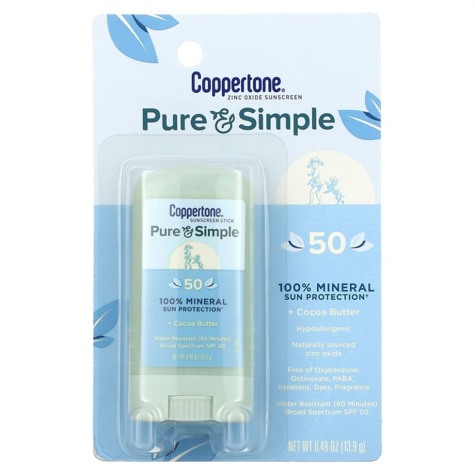   Coppertone, Pure & Simple,  , SPF 50, -, 13,9  (0,49 )    -     -,    