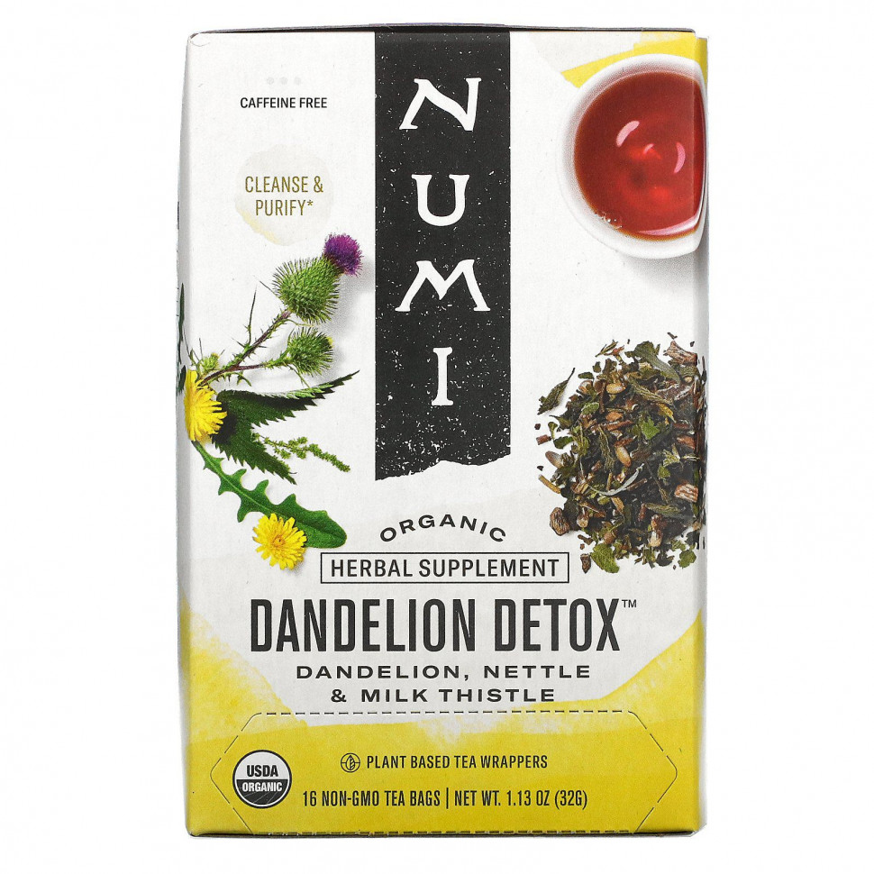   Numi Tea, Organic, Dandelion Detox,  , 16    , 32  (1,13 )    -     -,    