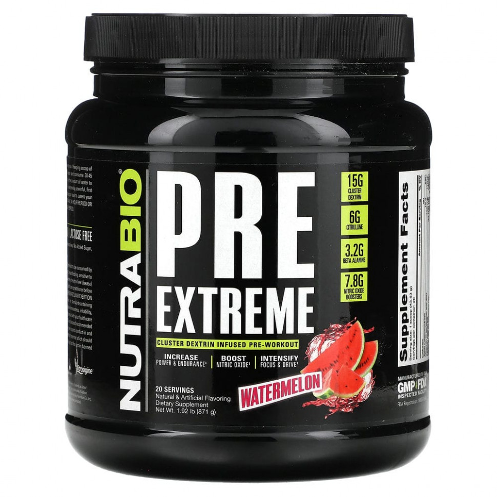   Nutrabio Labs, PRE Extreme, , 871  (1,92 )    -     -,    