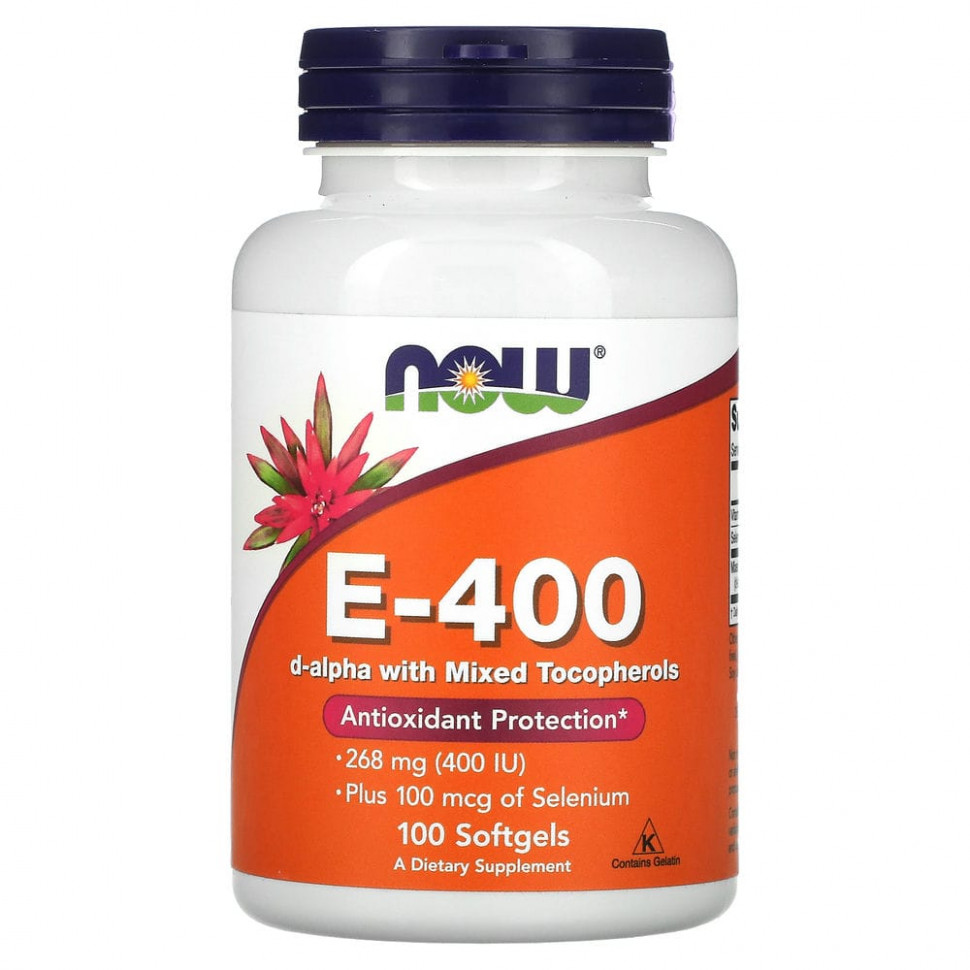   NOW Foods, E-400 D-   , 268  (400 ), 100      -     -,    