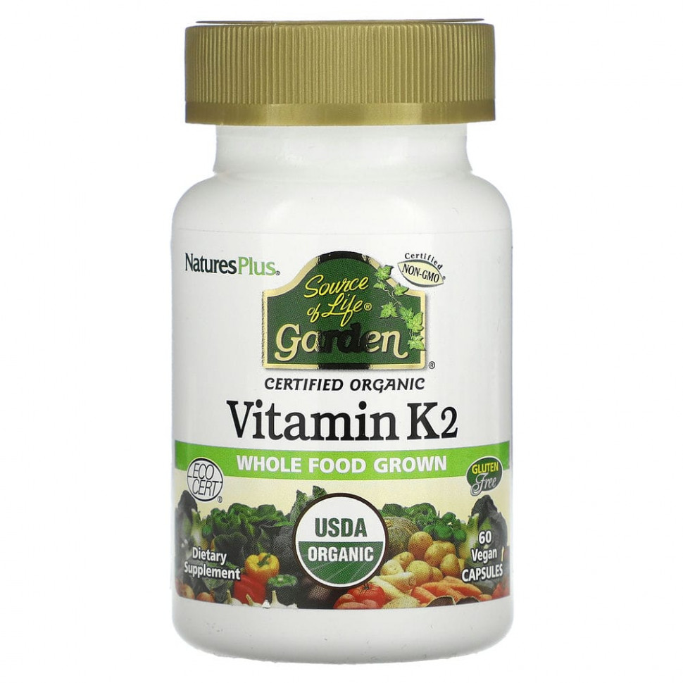   NaturesPlus, Source of Life, Garden, Vitamin K2 ( 2), 60      -     -,    