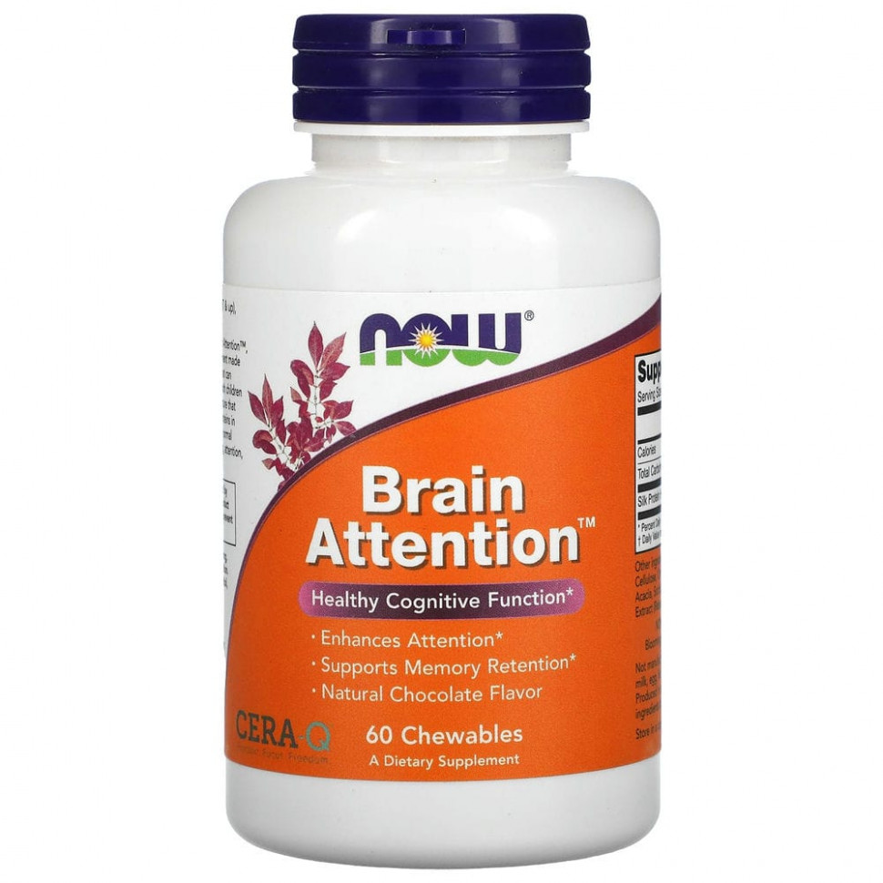   NOW Foods, Brain Attention,   , 60      -     -,    