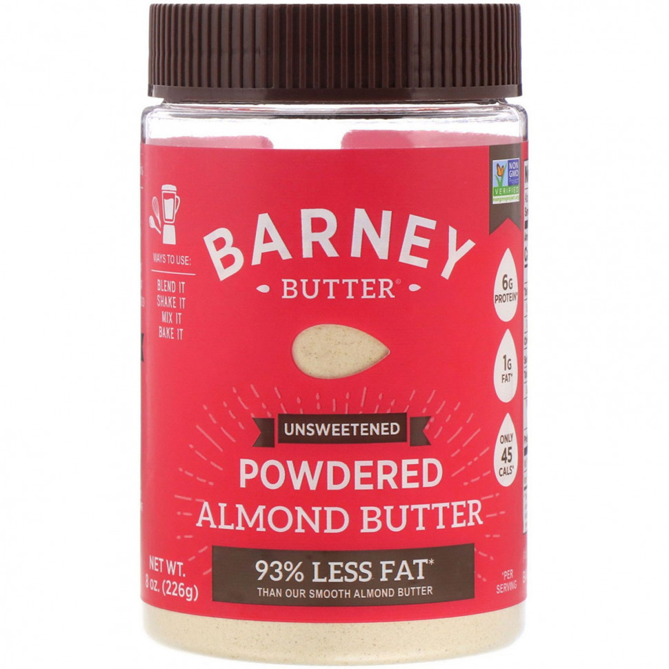   Barney Butter, Powdered Almond Butter, Unsweetened, 8 oz (226g)    -     -,    