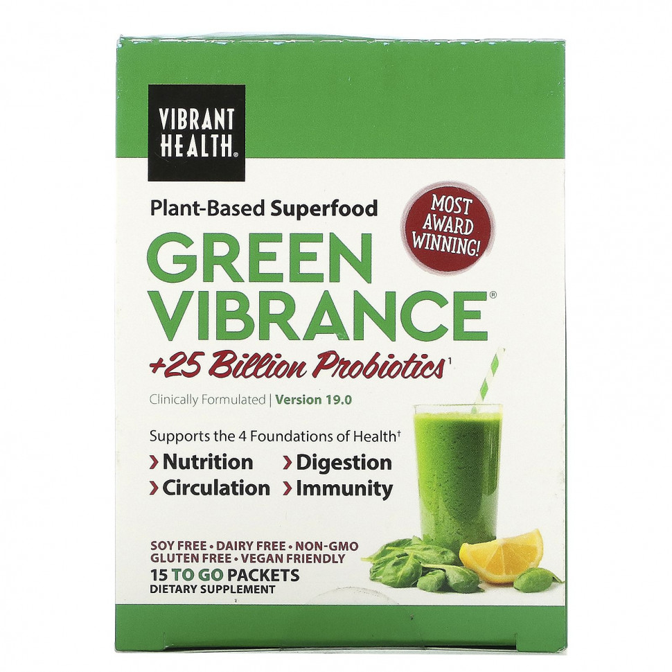   Vibrant Health, Green Vibrance +25  ,  19.0, 15 , 168,9  (5,96 )    -     -,    