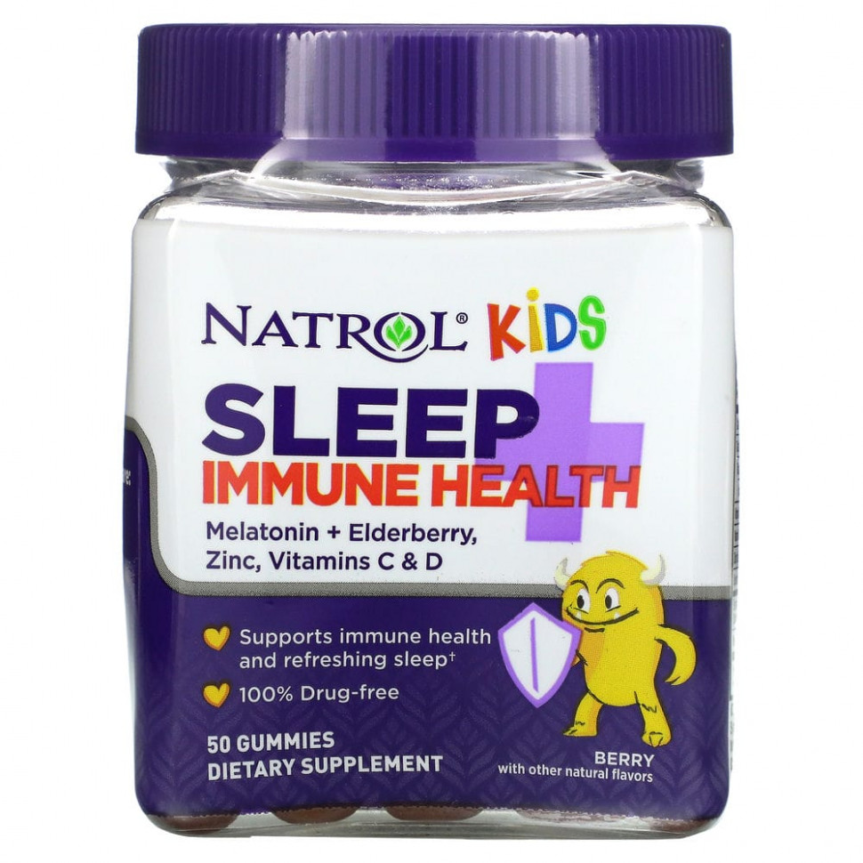   Natrol, Kids, Sleep + Immune Health, Berry, 50      -     -,    