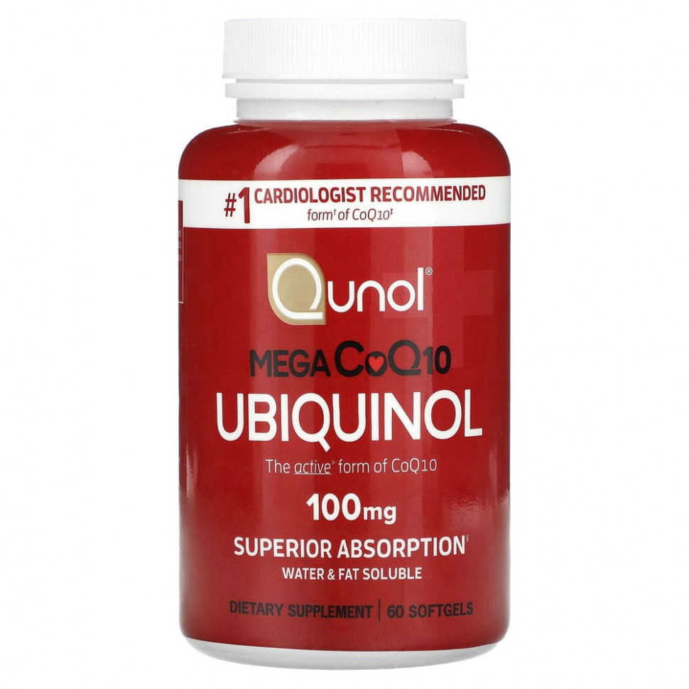   Qunol, Ubiquinol, Mega CoQ10, 100 , 60       -     -,    