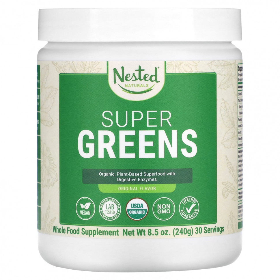   Nested Naturals, Super Greens,  , 240  (8,5 )    -     -,    