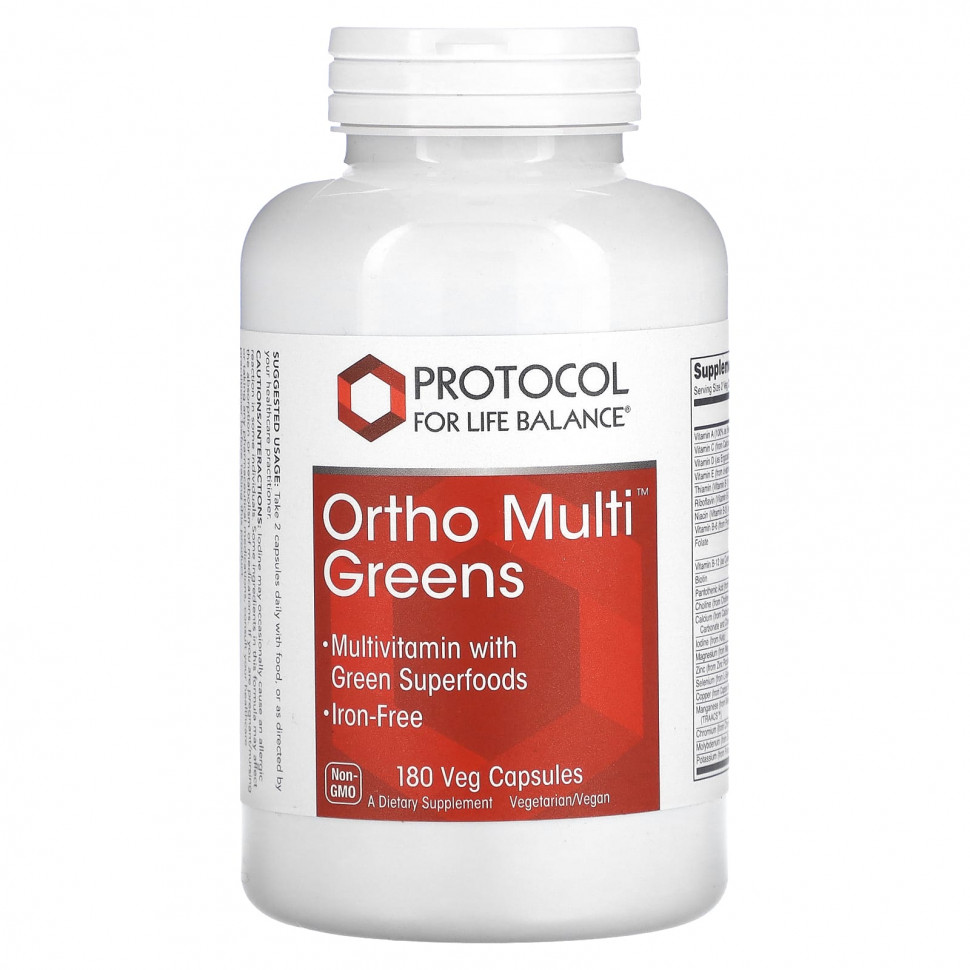   Protocol for Life Balance, Ortho Multi Greens, 180      -     -,    