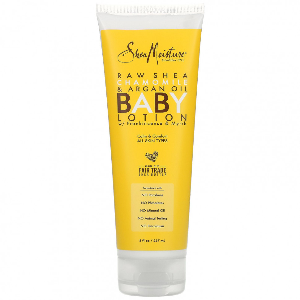   SheaMoisture, Raw Shea Chamomile & Argan Oil Baby Lotion, All Skin Types, 8 fl oz (237 ml)    -     -,    