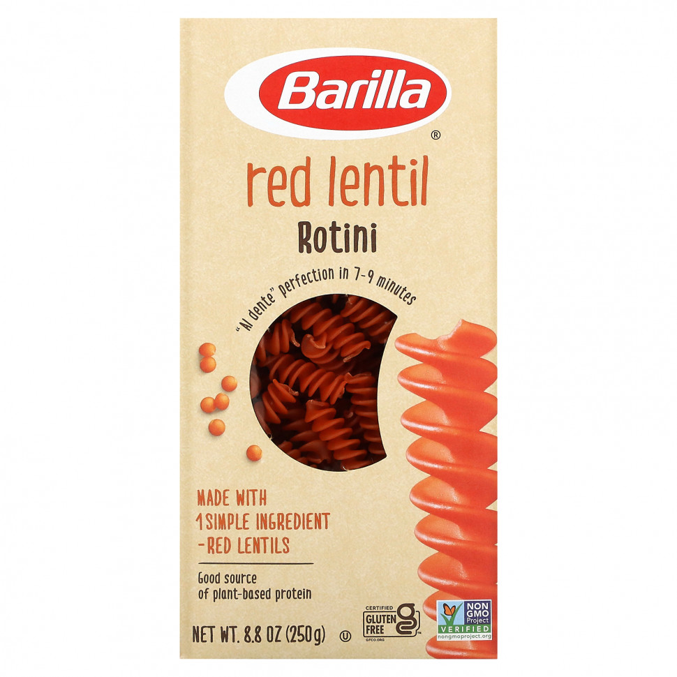   Barilla, Red Lentil Rotini, 8.8 oz (250 g)    -     -,    