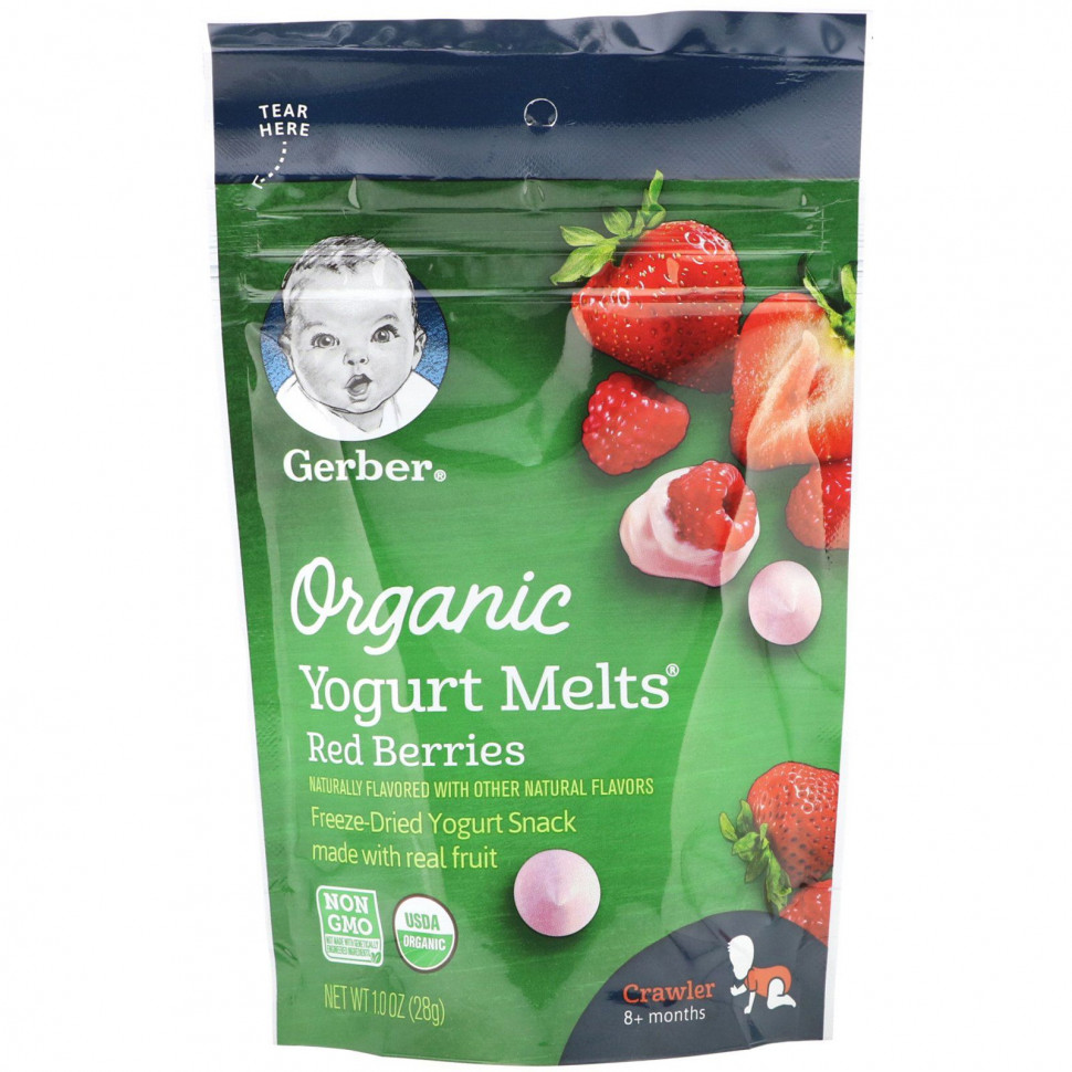   Gerber, Organic, Yogurt Melts,    8 ,   , 28  (1,0 )    -     -,    