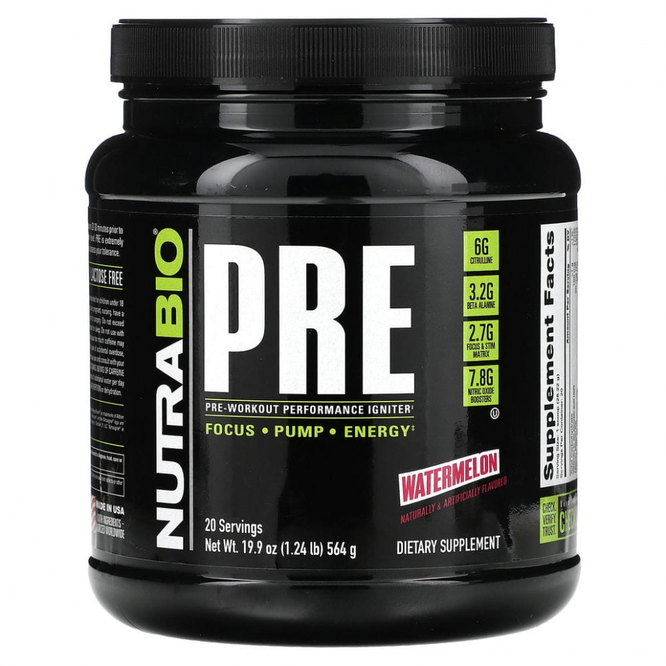   Nutrabio Labs, Pre-Workout Performance Igniter, , 564  (1,24 )    -     -,    